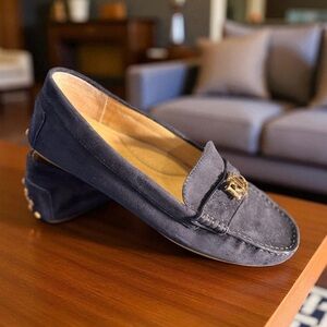 Ralph Lauren Women's Barnsbury Suede Loafer Blue Size 8 B